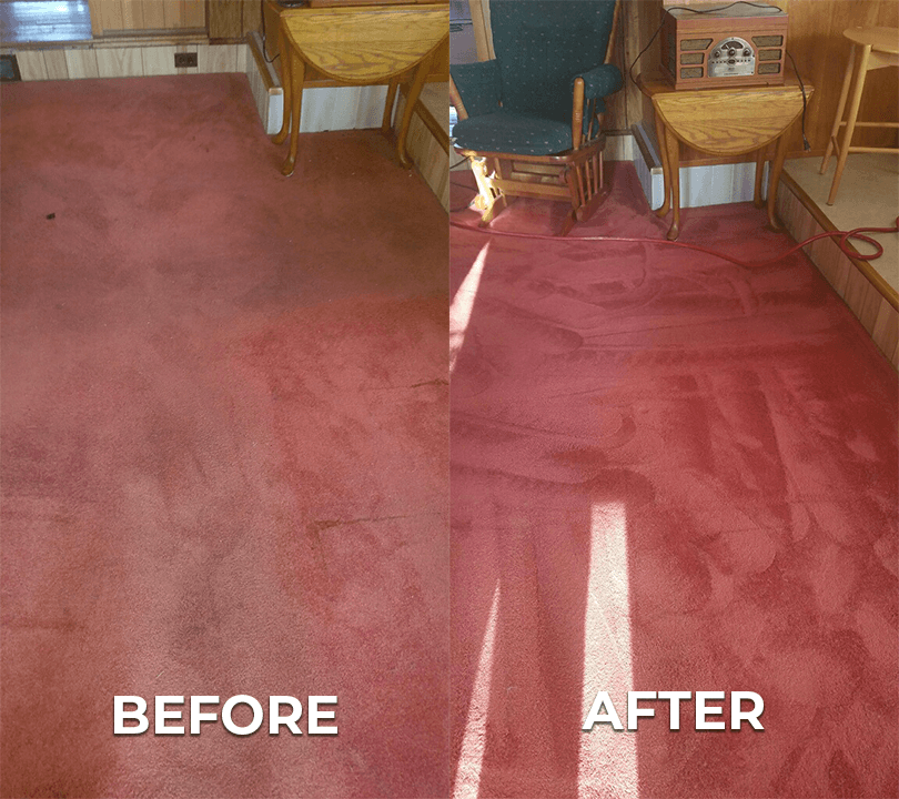 before and after carpet cleaning